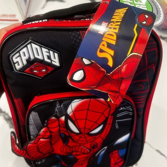 Spider-Man Black and Red Kids lunch Kit NWT - Picture 3 of 5